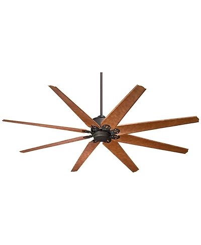 Casa Vieja 72" Predator Bronze Fan with 24-In Rod for 12-Ft Ceiling with Remote