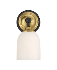 Possini Euro Design Possini Euro Zaragoza 9 1/2" High Gold and Matte Black Wall Sconce