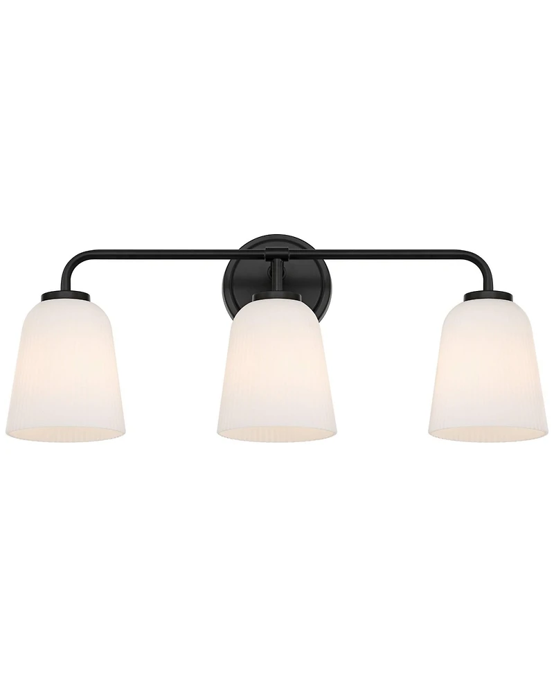 Possini Euro Design Possini Euro Bouchard 24" Wide Black 3-Light Bath Vanity Light