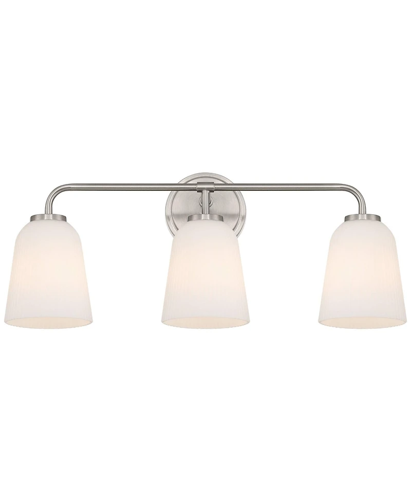 Possini Euro Design Possini Euro Bouchard 24"W Brushed Nickel 3-Light Bath Vanity Light