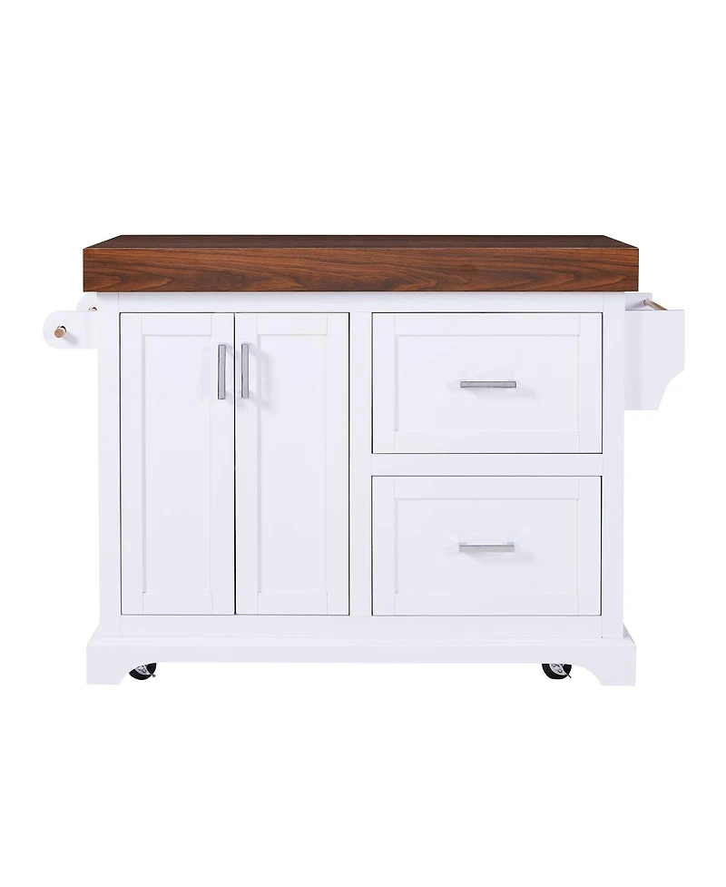 Streamdale Furniture Rolling Kitchen Island with Storage
