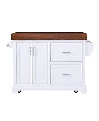 Streamdale Furniture Rolling Kitchen Island with Storage