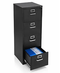 Gouun 4 Drawer File Cabinet with Lock, Metal Vertical Filing Storage Cabinets for Home Office, Heavy