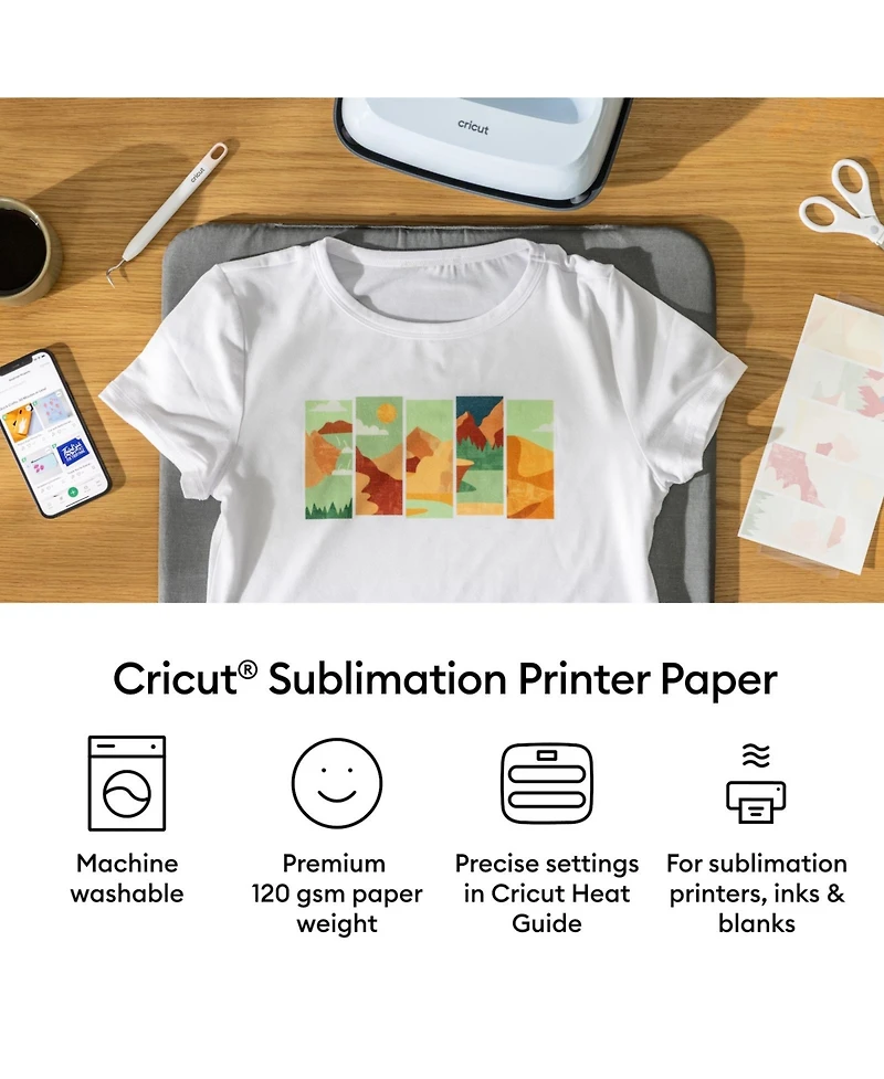 Cricut Sublimation Printer Paper - 8.5 in x 11 in, 100 Count