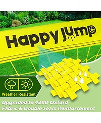 Happy Jump 3'x2.2' Soccer Goal with Agility Ladder 12 Rung 20 Ft for Kids Practice
