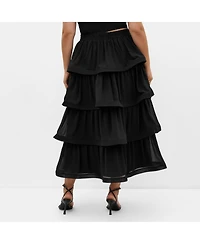 City Chic Women's Bianka Tiered Skirt