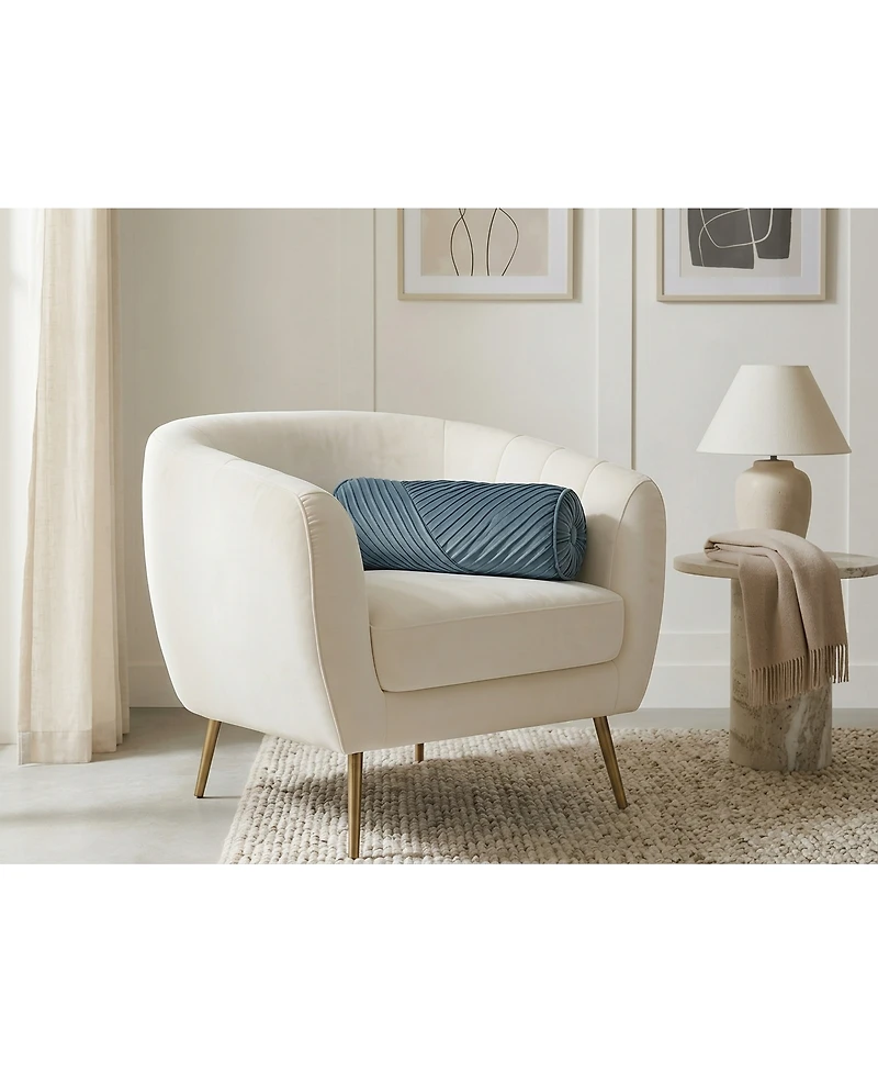 Edie@Home Chelsea Spliced Neckroll Decorative Pillow