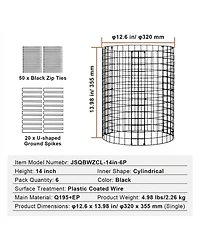 Sugift Plant Protector, 6 Pack, Chicken Wire Cages for Outdoor Plants, 12.6" Dia