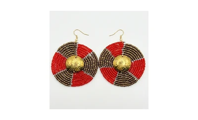 Kendi Amani Sanaa African Beaded Earrings Handcrafted Kenyan Statement Jewelry
