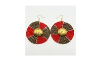 Kendi Amani Sanaa African Beaded Earrings Handcrafted Kenyan Statement Jewelry