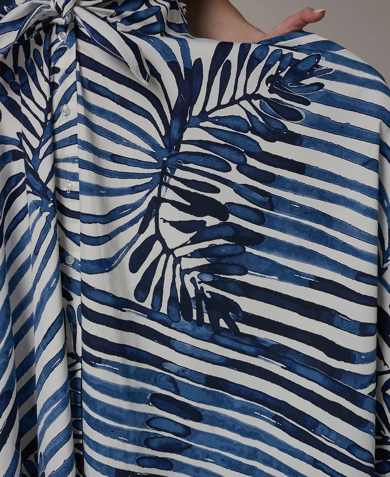 Donna Karan Weekend Women's Short-Sleeve Button-Front Shirt Dress