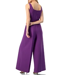 Ivonne Women's Wide-Leg Jumpsuit with Classic Strap and Squared Neck