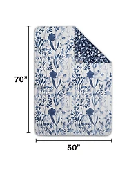 Hunter Designer Reversible Plush Throws, 50" x 70"
