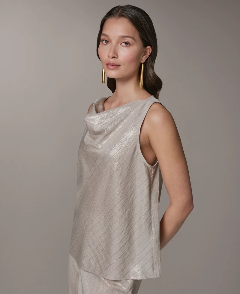 Donna Karan New York Women's Sleeveless Cowl Neck Top
