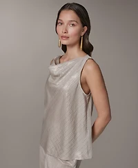 Donna Karan New York Women's Sleeveless Cowl Neck Top
