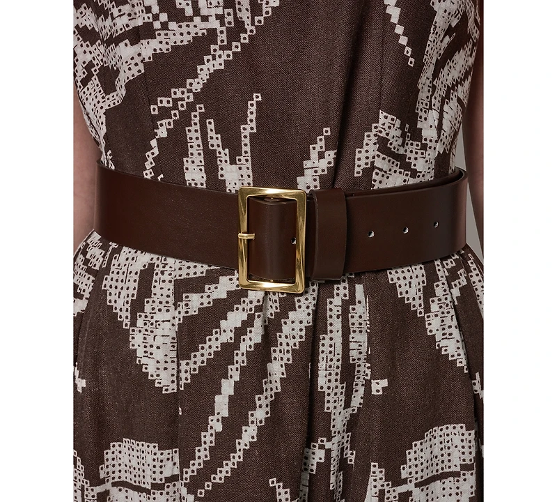 Donna Karan New York Women's Printed Square Neck Midi Dress