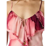 Bb Dakota Women's Printed V-Neck Maxi Dress