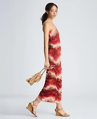 Kenneth Cole Women's Strapless Ruched Midi Dress