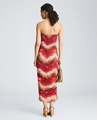 Kenneth Cole Women's Strapless Ruched Midi Dress