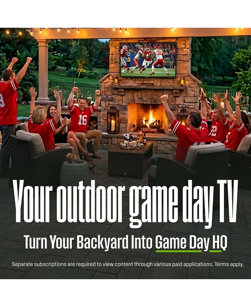 Westinghouse 65" Outdoor Waterproof Smart Tv, 4K Uhd 700 Nits Anti-Glare, Xumo Ps Series, Bluetooth