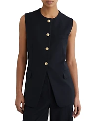 Reiss Women's Button-Through Longline Waistcoat