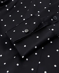 Reiss Women's Silk-Satin Polka-Dot Shirt