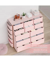 gaomon Dresser for Bedroom with 12 Drawer, Dressers and Chests of Drawers for Hallway, Storage Organizer Unit with Fabric, Sturdy Metal Frame.