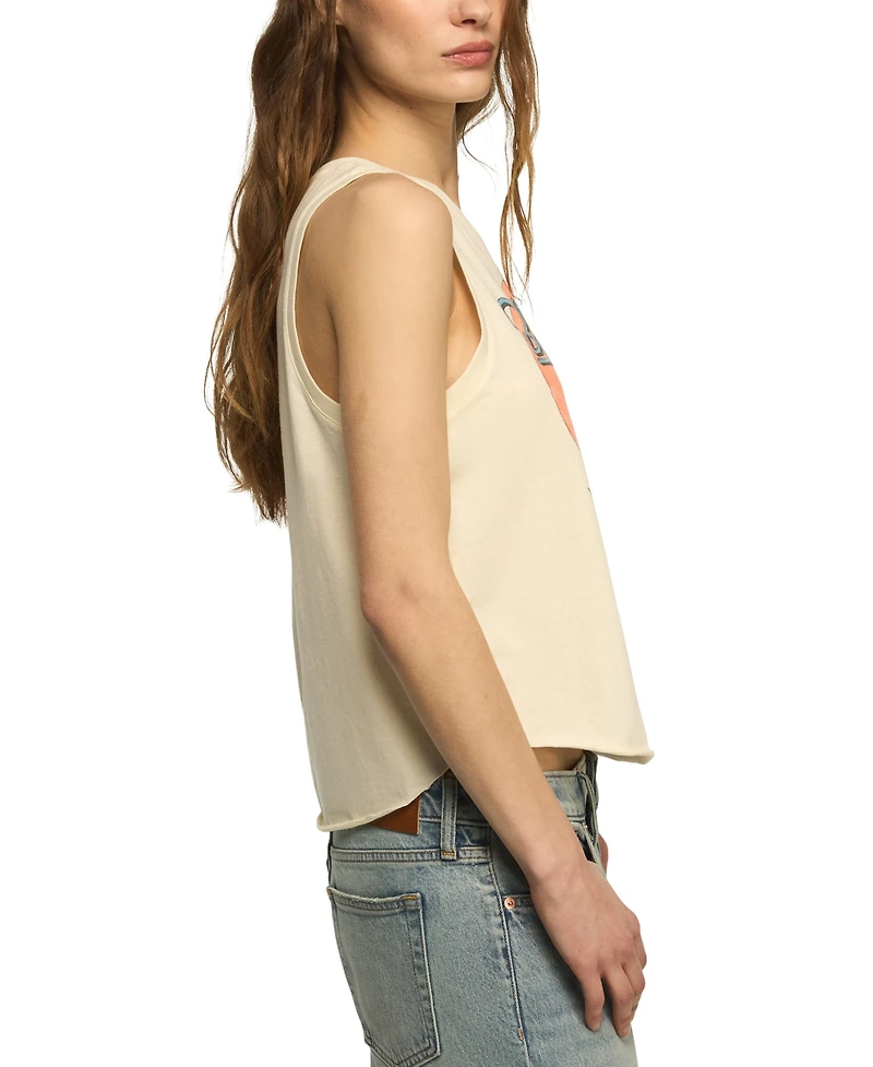 Lucky Brand Women's Beach Boys Crewneck Graphic Tank Top