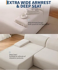 gaomon Modular Cloud Sofa Sectional, Sectional Couch with Deep Seat