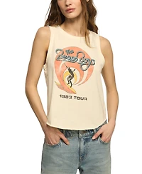 Lucky Brand Women's Beach Boys Crewneck Graphic Tank Top