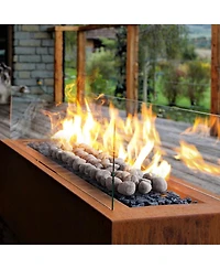 Sugift Ceramic Fire Pebble Stones 1-2 in 48 Pcs Lava Rocks for Fire Pit Use