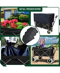 Mondawe 500lbs Beach Utility Carts w/ Cooler Bag & Liner Set