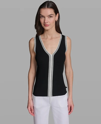 Karl Lagerfeld Paris Women's V-Neck Sweater