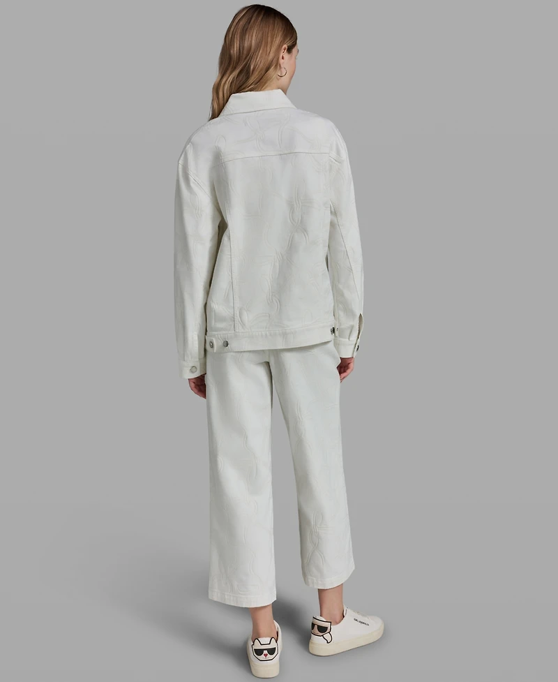 Karl Lagerfeld Paris Women's Long-Sleeve Collared Jacket