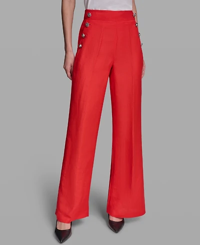 Karl Lagerfeld Paris Women's Wide Leg Sailor Pants