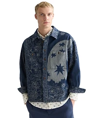 Scotch & Soda Men's Long-Sleeve Jacquard Overshirt
