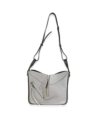 Pre-Owned Loewe Grey Black Calfskin Medium Hammock Shoulder Bag