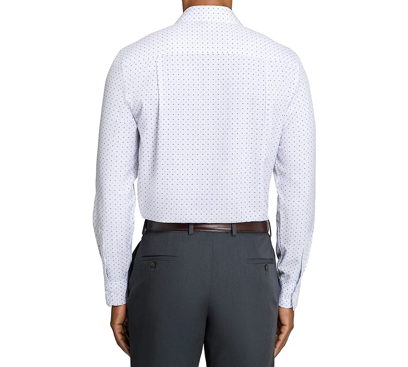 ConStruct Men's Diamond Print Performance Stretch Dress Shirt