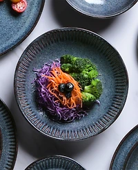 Porto Brasil Stoneware Linhas Salad Bowls, Set of 6