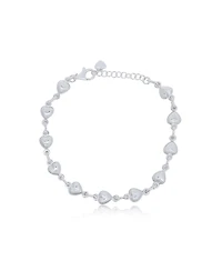 The Lovery Sterling Silver Puffy Heart Bracelet