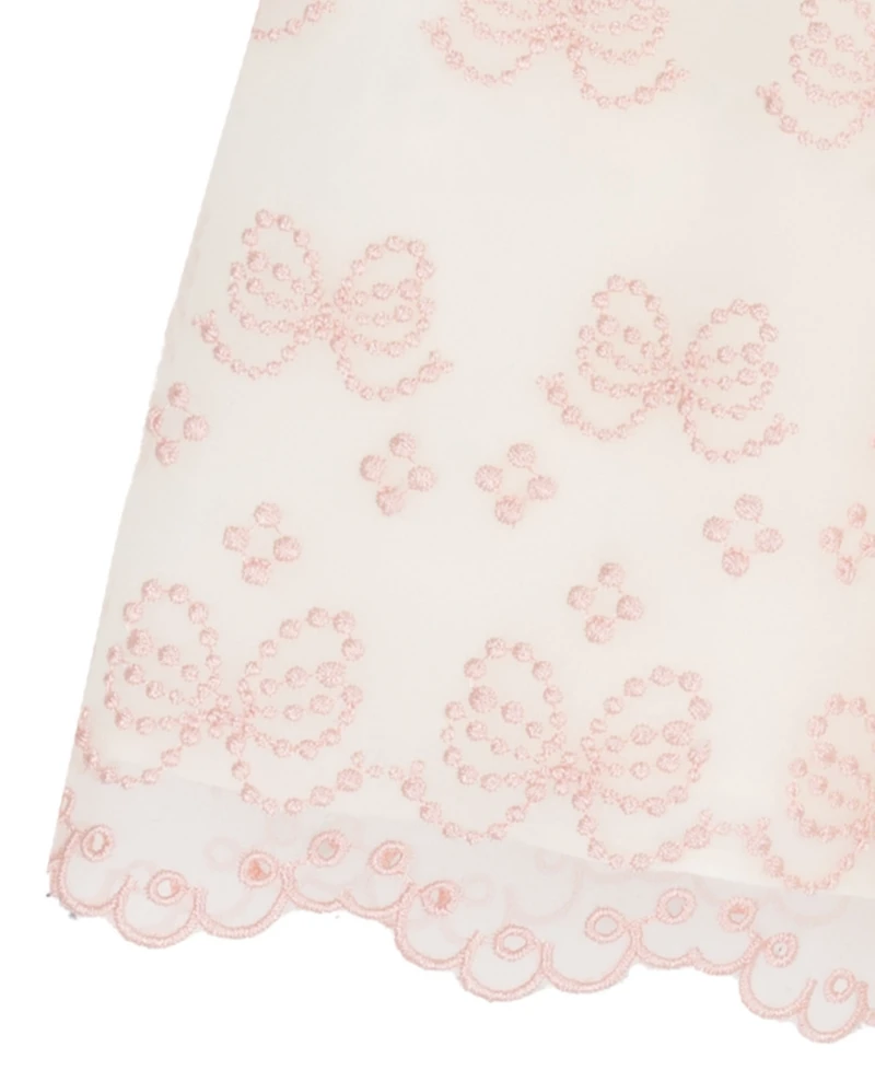 Rare Editions Baby Girls' Bow Embroidered Dress with Diaper