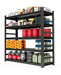 Yigii Heavy Duty 88"x48" 5-Tier Metal Garage Shelving, 3800lb Capacity, Tool-Free Assembly