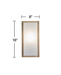 360 Lighting Lucero High Ash Wood Finish Modern Panel Wall Sconce