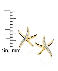 Macy's Diamond Accent 0.01 ct. t. w. Starfish Stud Earrings