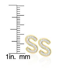 Macy's Diamond Accent 0.01 ct. t. w. Initial 'S' Stud Earrings