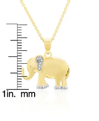 Macy's Diamond Accent 0.005 ct. t. w. Elephant Pendant, 18'' Necklace