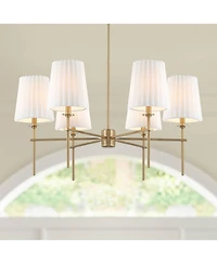 Possini Euro Design Possini Euro Frazer 32 1/2" Wide Warm Brass 6-Light Chandelier