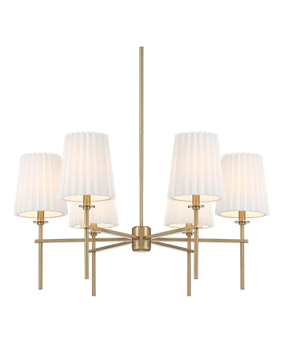 Possini Euro Design Possini Euro Frazer 32 1/2" Wide Warm Brass 6-Light Chandelier