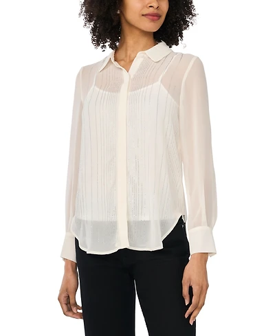 Vince Camuto Women's Collar Neck Button Front Top