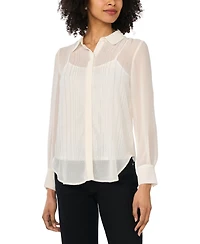 Vince Camuto Women's Collar Neck Button Front Top